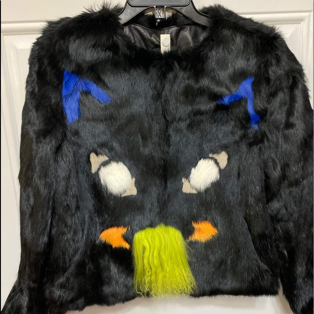 ROSCHTERRA FUR COAT CAT FACE SIZE-M